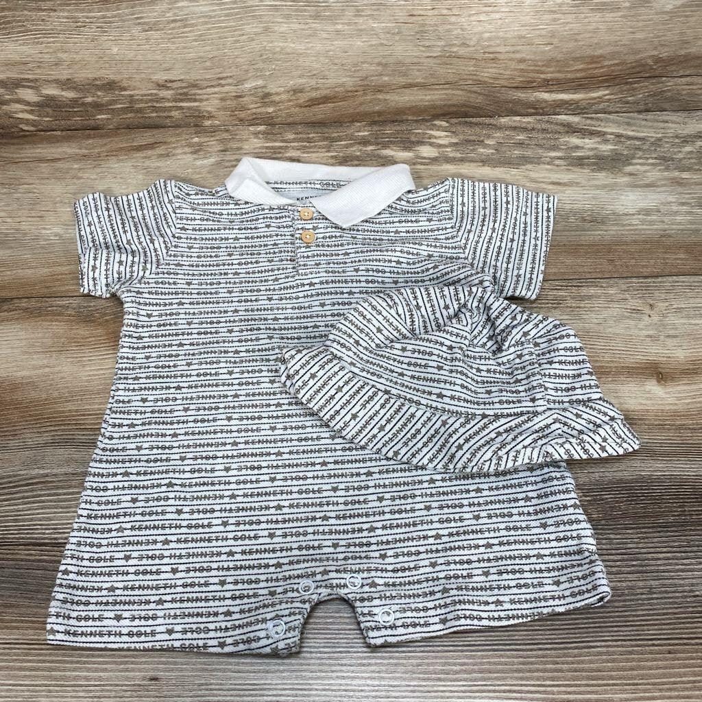 Kenneth Cole 2Pc Shortie Romper & Hat Set sz 12m - Me 'n Mommy To Be