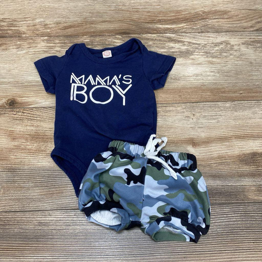 2pc Mama's Boy Bodysuit + Shorts - Me 'n Mommy To Be