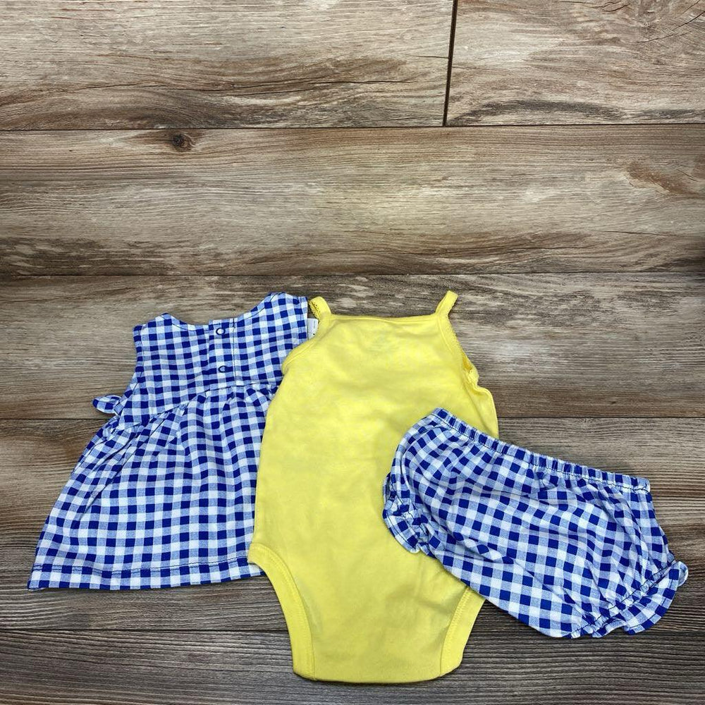 NEW Carter's 3pc Gingham Bodysuit + Dress Set sz 6m - Me 'n Mommy To Be