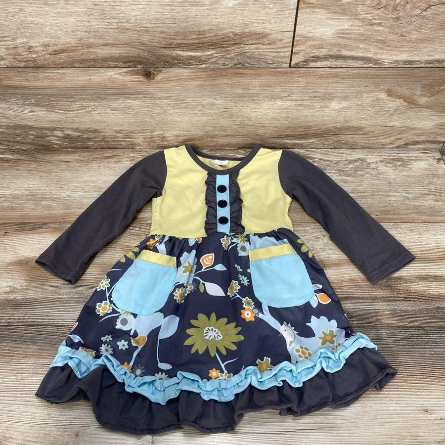 Ruffle Floral Dress sz 2T - Me 'n Mommy To Be