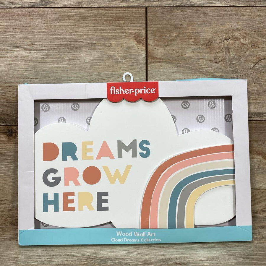 Fisher Price Wood Wall Art "Dreams Grow Here" - Me 'n Mommy To Be