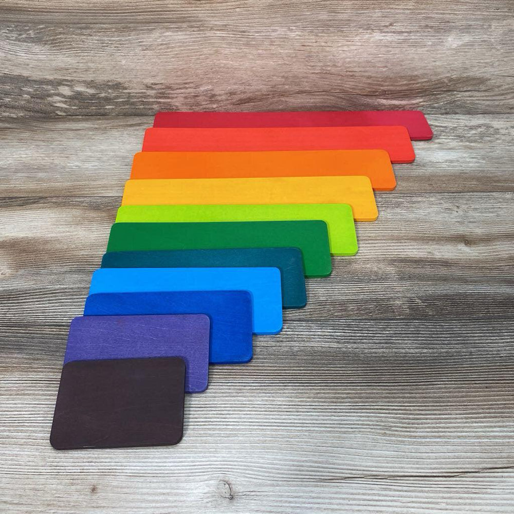 Wooden Rainbow Rectangle Stacker Toys - Me 'n Mommy To Be