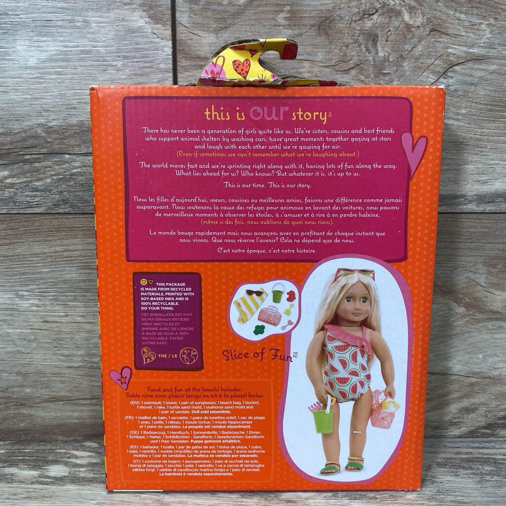 NEW Our Generation Swimsuit Outfit for 18" Dolls - Slice of Fun - Me 'n Mommy To Be