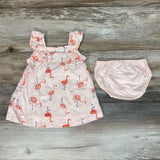 NEW Just One You 2pc Flamingo Print Dress & Bloomers sz 3m - Me 'n Mommy To Be