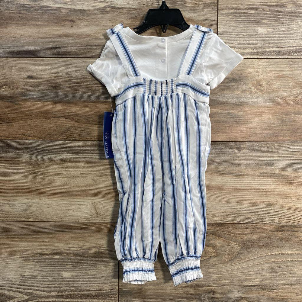 NEW Habitual Girl 2pc Shirt & Striped Jumpsuit sz 12m - Me 'n Mommy To Be