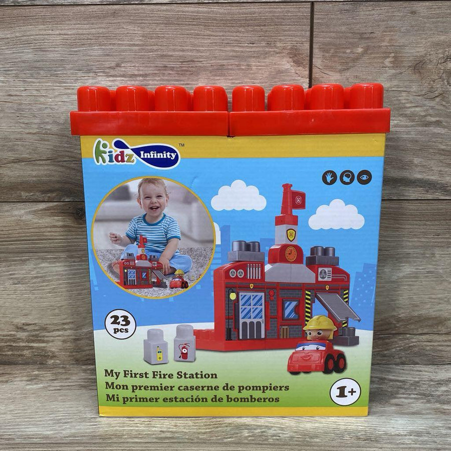 NEW Kidz Infinity 23pc My First Fire Station Block Set - Me 'n Mommy To Be