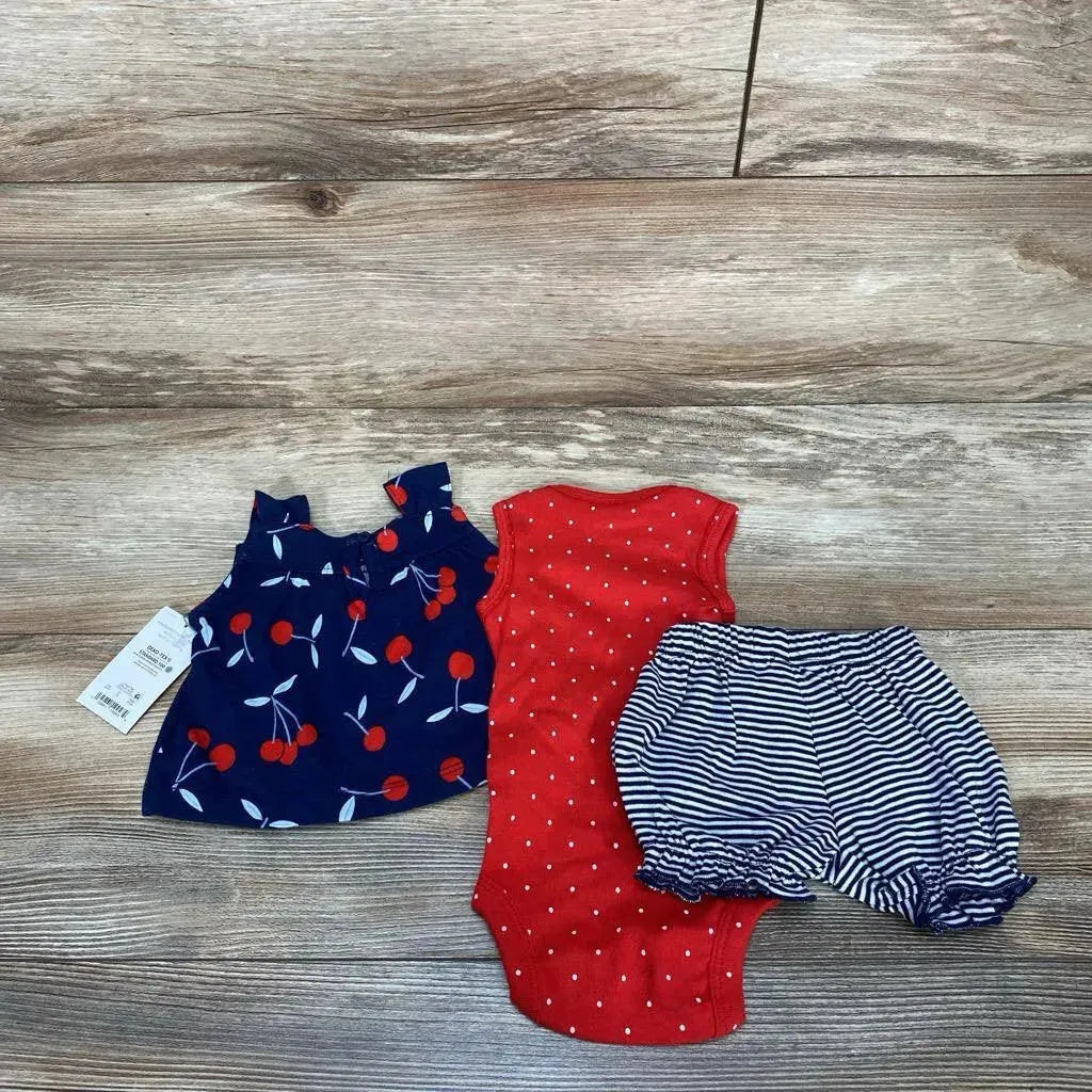 NEW Just One You Cherry Tank, Bodysuit & Short Set sz NB - Me 'n Mommy To Be