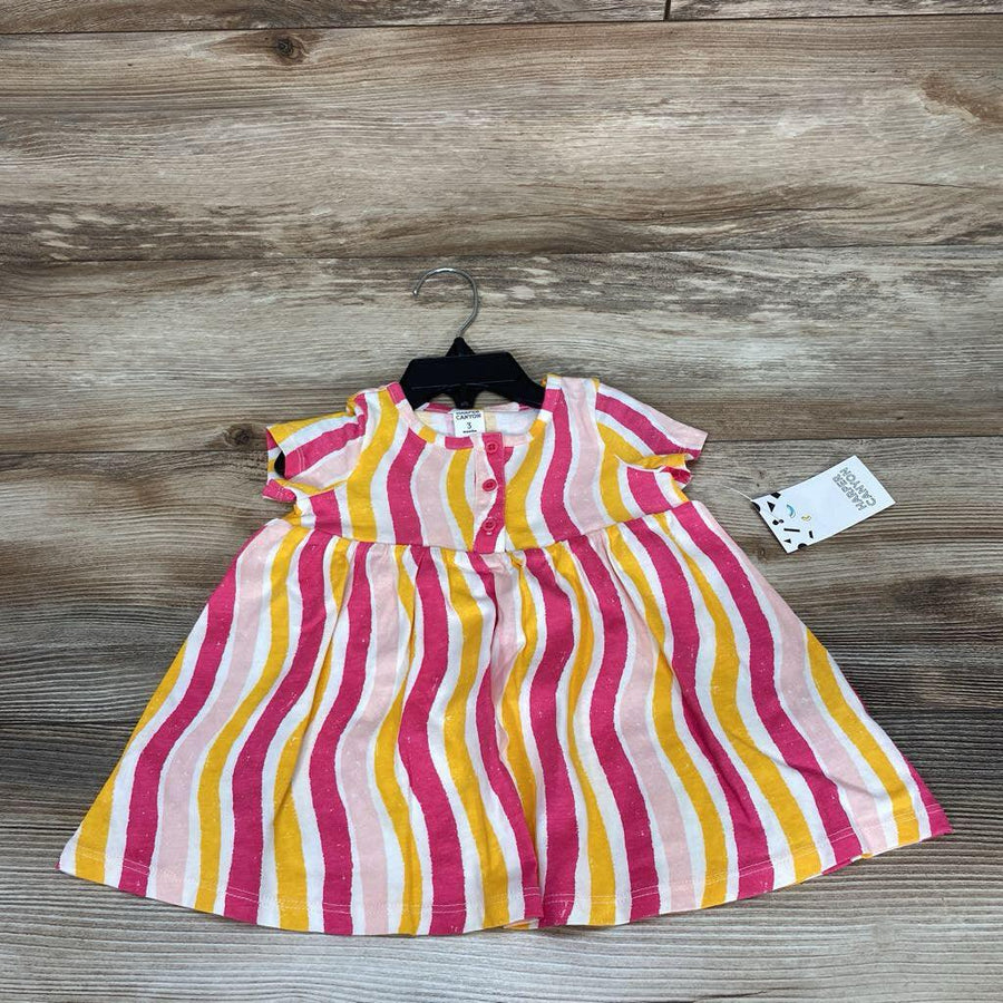 NEW Harper Canyon Henley Striped Dress sz 3m - Me 'n Mommy To Be