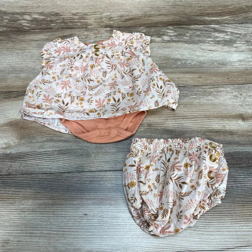 Nicole Miller 2pc Floral Bodysuit & Bloomers sz 0-3m - Me 'n Mommy To Be