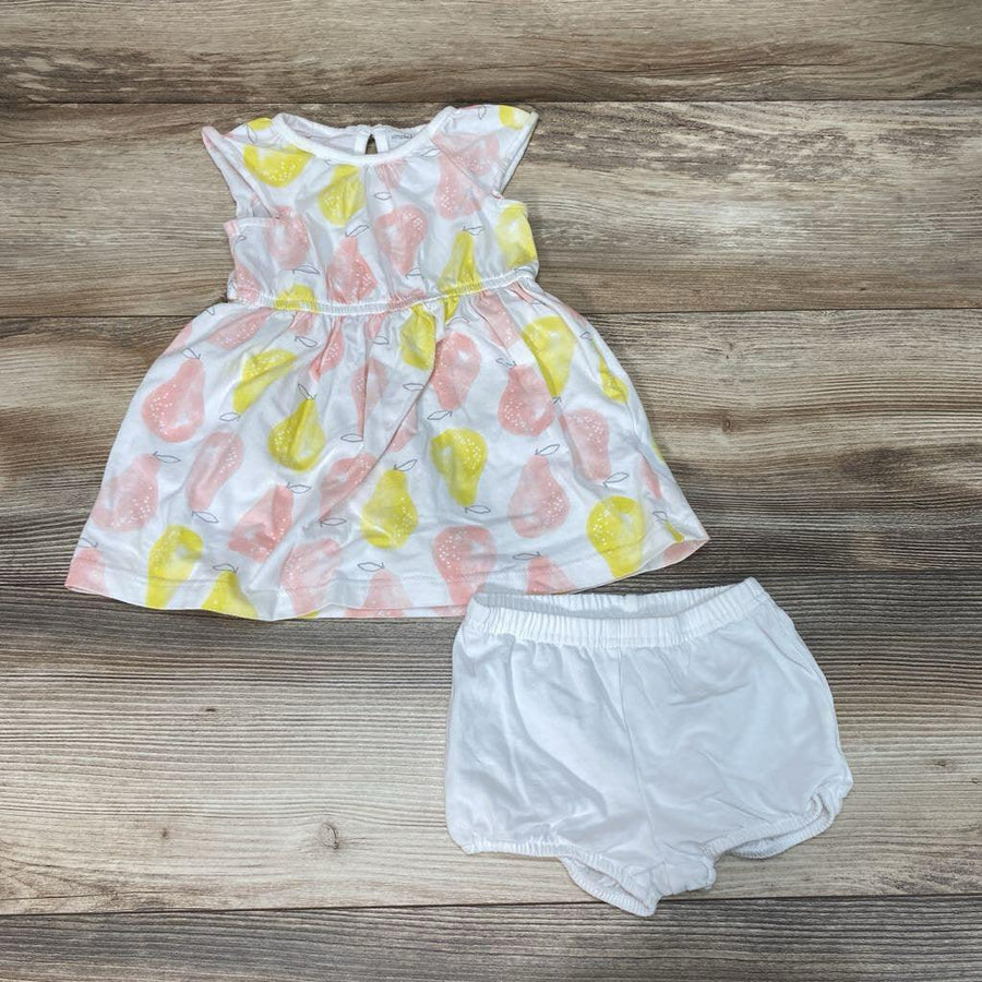 Simple Joys 2pc Pear Dress & Bloomers sz 6-9m - Me 'n Mommy To Be