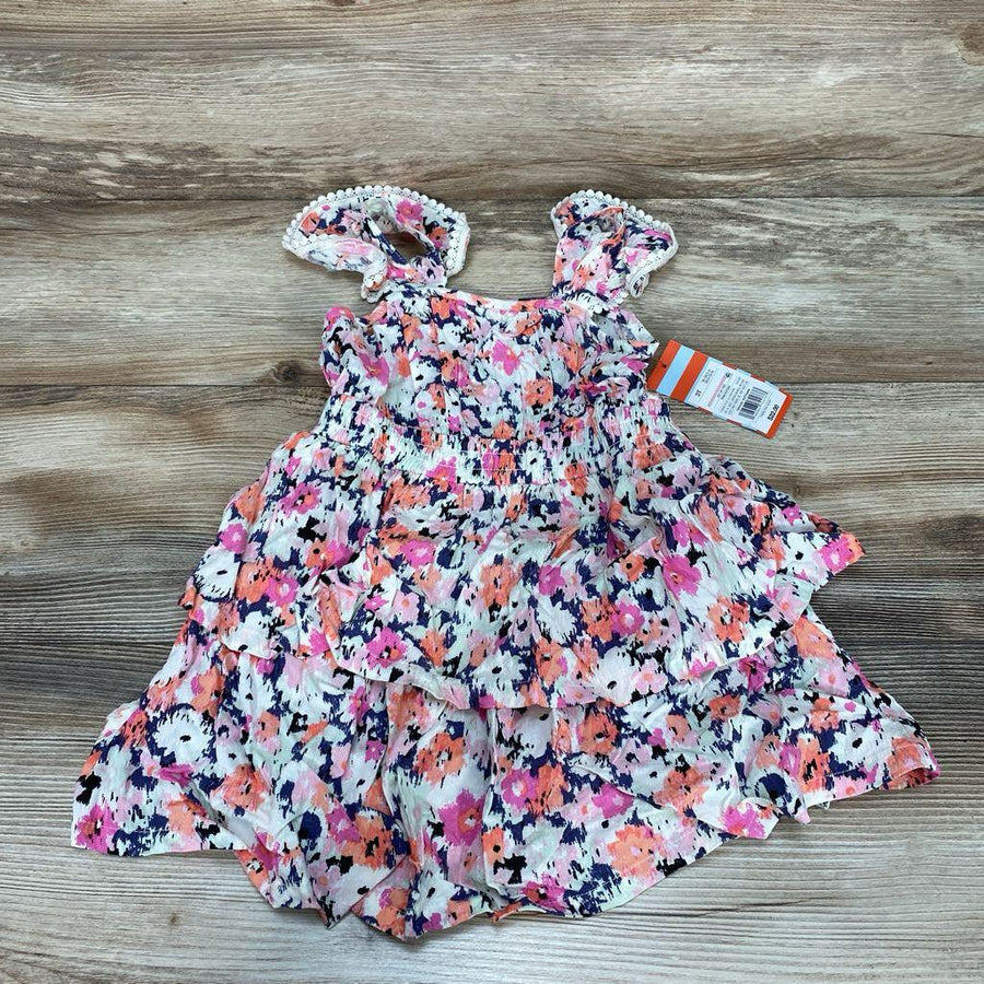NEW Cat & Jack Floral Flutter Sleeve Dress sz 3T - Me 'n Mommy To Be
