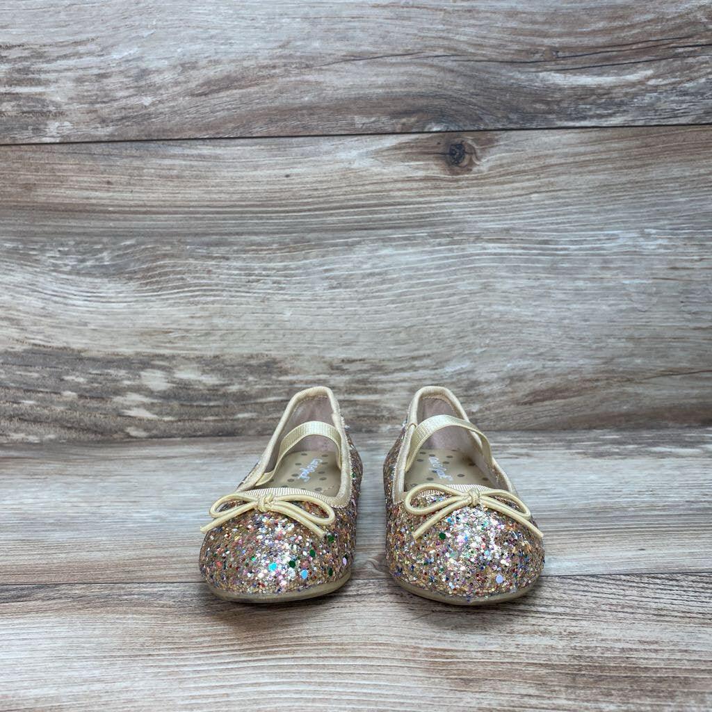 Cat & Jack Lily Glitter Slip-On Ballet Flats sz 6c - Me 'n Mommy To Be