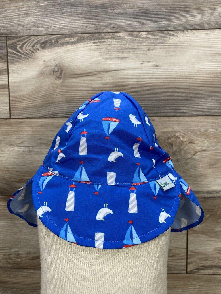 NEW iPlay Flap Sun Protection Hat UPF 50+ Colbalt Nautical sz 9-18m - Me 'n Mommy To Be