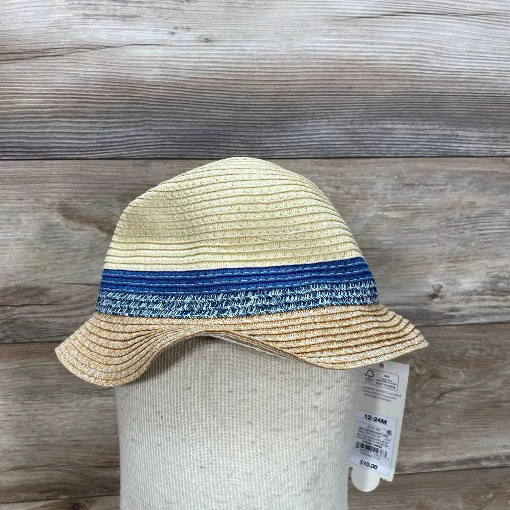 NEW Straw Fedora Hat sz 12-24m - Me 'n Mommy To Be