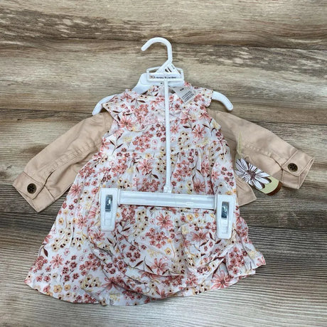 Daisy Fuentes NEW 3Pc Floral Jacket & Dress Set sz 0-3m - Me 'n Mommy To Be