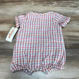 NEW Cat & Jack Plaid Henley Romper sz 3-6m - Me 'n Mommy To Be