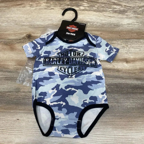 NEW Harley Davidson 2Pc Camo Logo Bodysuit & Doo Rag Set sz 0-3m - Me 'n Mommy To Be