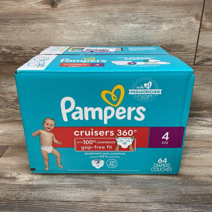 NEW Pampers Cruisers 360 Diapers, 64ct Size 4 - Me 'n Mommy To Be
