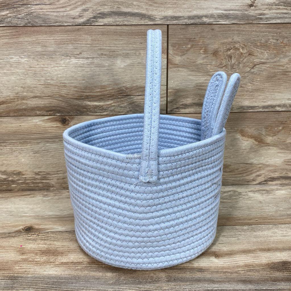 Bunny Coiled Rope Round Storage Basket - Me 'n Mommy To Be