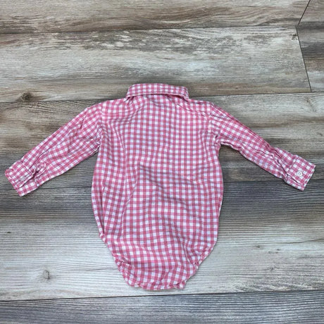 Children's Place Gingham Button-Up Bodysuit sz 9-12m - Me 'n Mommy To Be