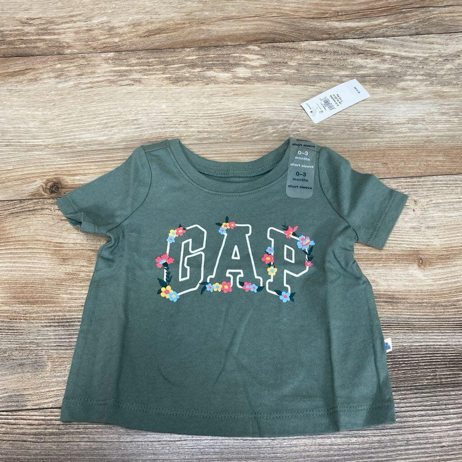 NEW Baby Gap Floral Graphic T-Shirt sz 0-3m - Me 'n Mommy To Be