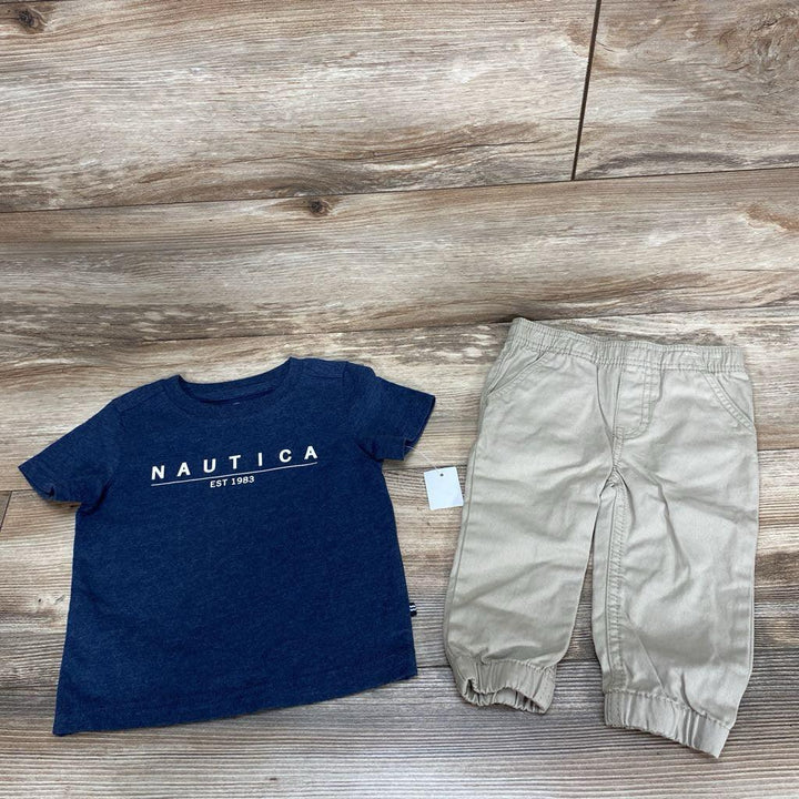 NEW Nautica 2pc Shirt & Pants sz 12m - Me 'n Mommy To Be