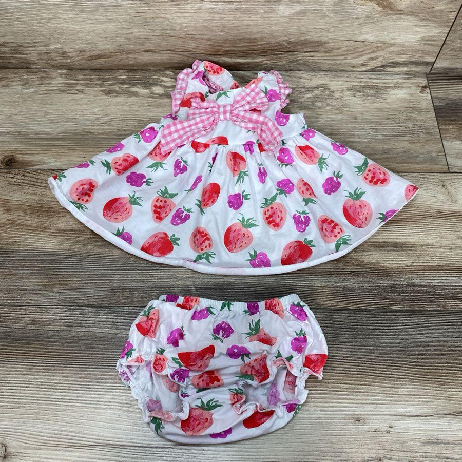 Baby Starters 2pc Berry Print Dress & Bloomers sz 6m - Me 'n Mommy To Be