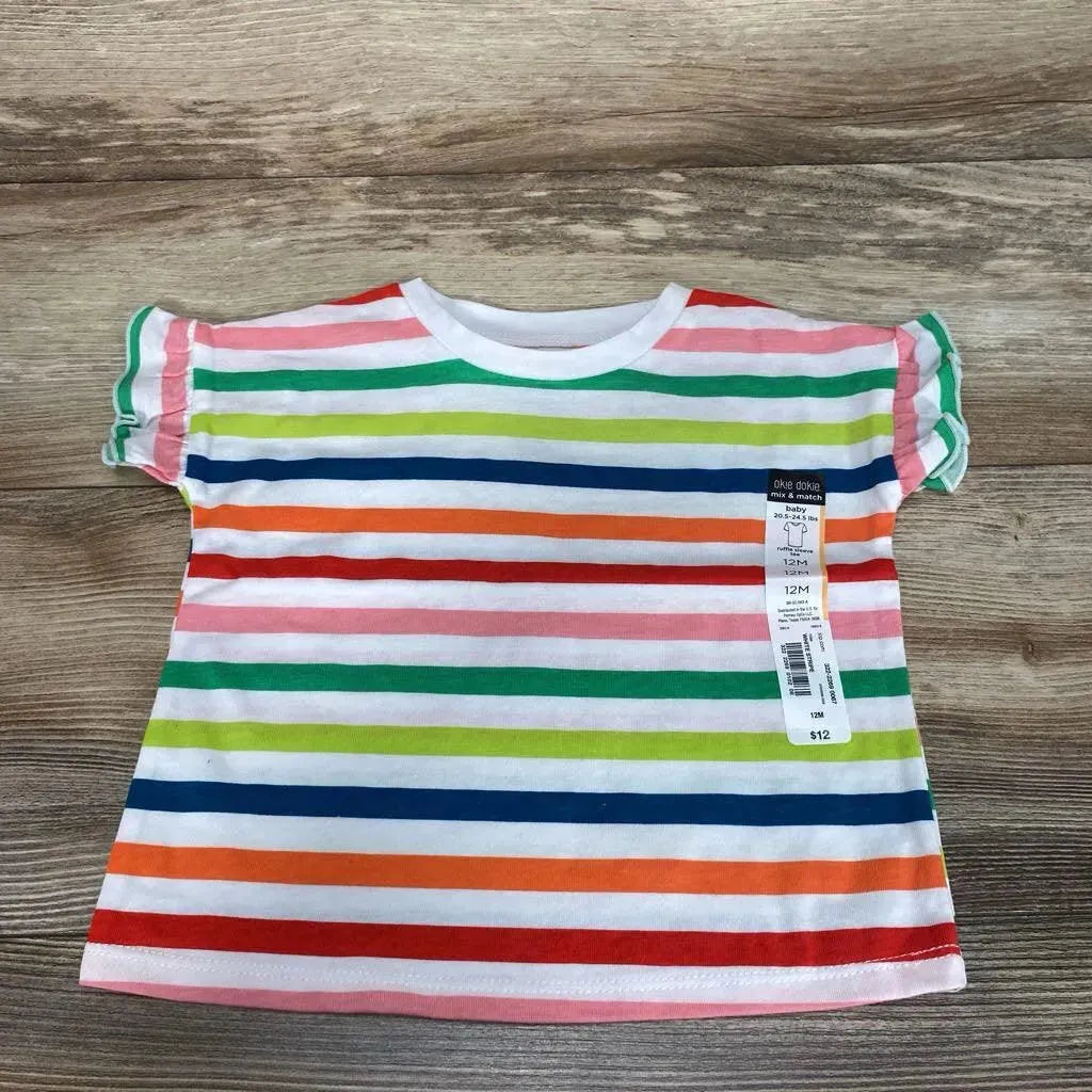 NEW Okie Dokie Striped Shirt sz 12m - Me 'n Mommy To Be