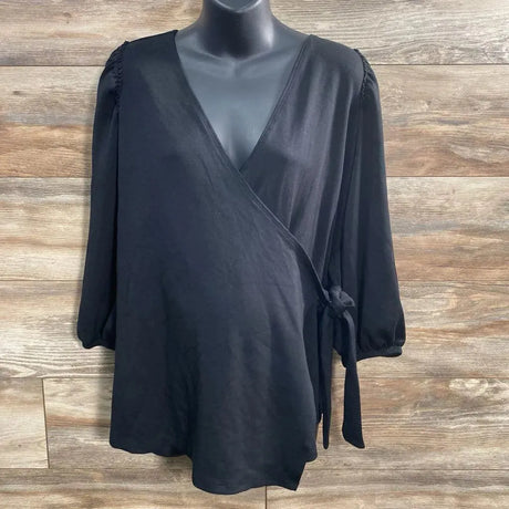 NEW Isabel Maternity 3/4 Sleeve Wrap Nursing Top sz Medium - Me 'n Mommy To Be