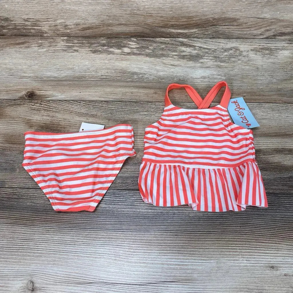 NEW Cat & Jack 2pc Striped Swimsuit sz 12m - Me 'n Mommy To Be