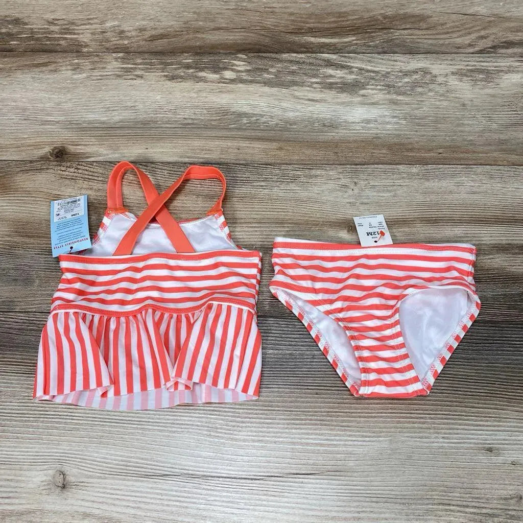 NEW Cat & Jack 2pc Striped Swimsuit sz 12m - Me 'n Mommy To Be