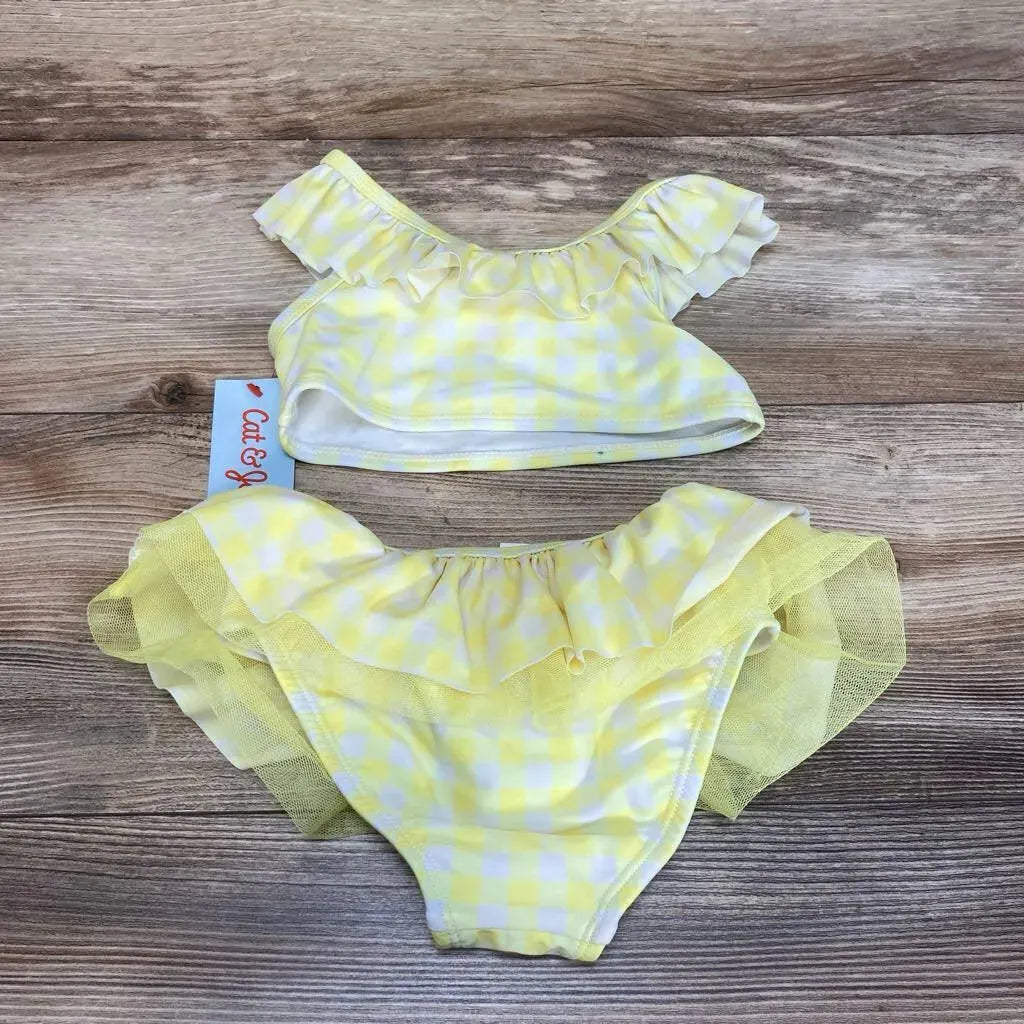 NEW Cat & Jack 2pc Gingham Bikini Set sz 3T - Me 'n Mommy To Be