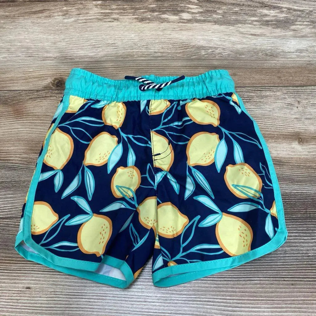 Cat & Jack Lemon Print Swim Trunks sz 2T - Me 'n Mommy To Be