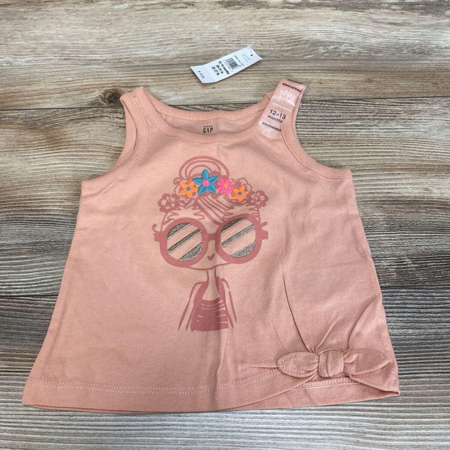 NEW Baby Gap Front-Tie Embroidered Tank Top sz 12-18m - Me 'n Mommy To Be