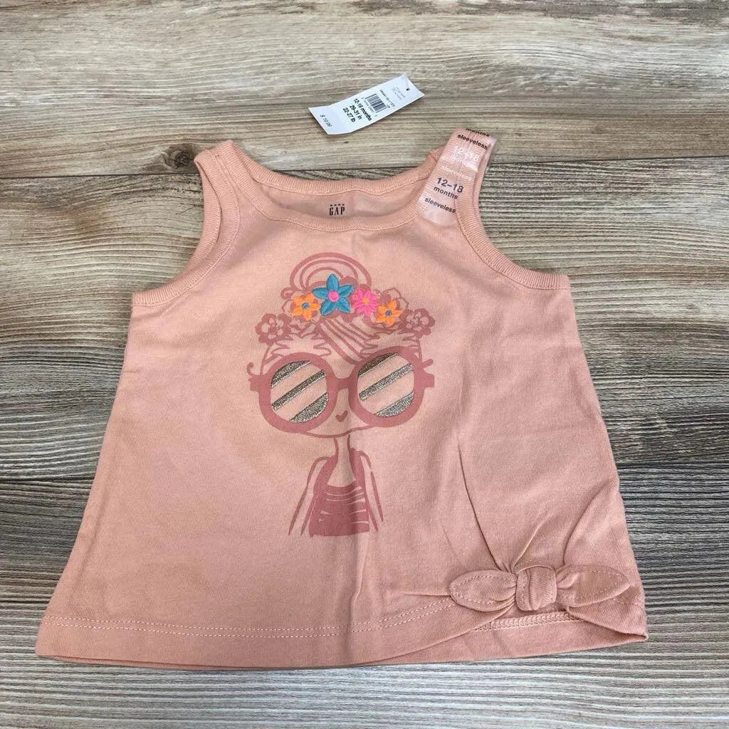 NEW Baby Gap Front-Tie Embroidered Tank Top sz 12-18m - Me 'n Mommy To Be