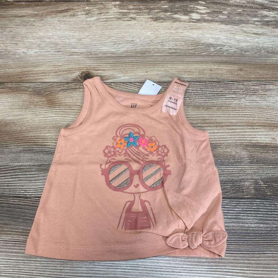 NEW Baby Gap Front-Tie Embroidered Tank Top sz 6-12m - Me 'n Mommy To Be