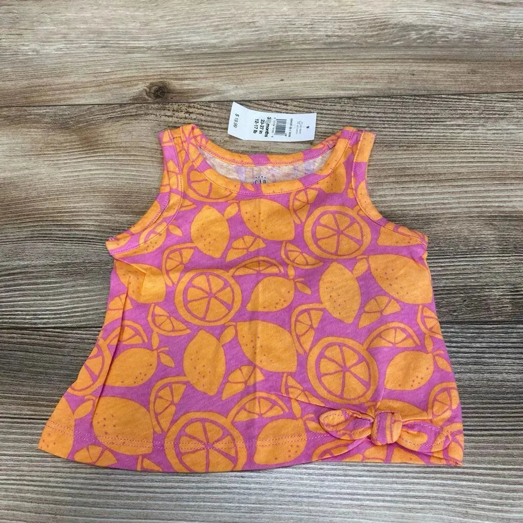 NEW Baby Gap Lemon Print Front-Tie Tank Top sz 3-6m - Me 'n Mommy To Be