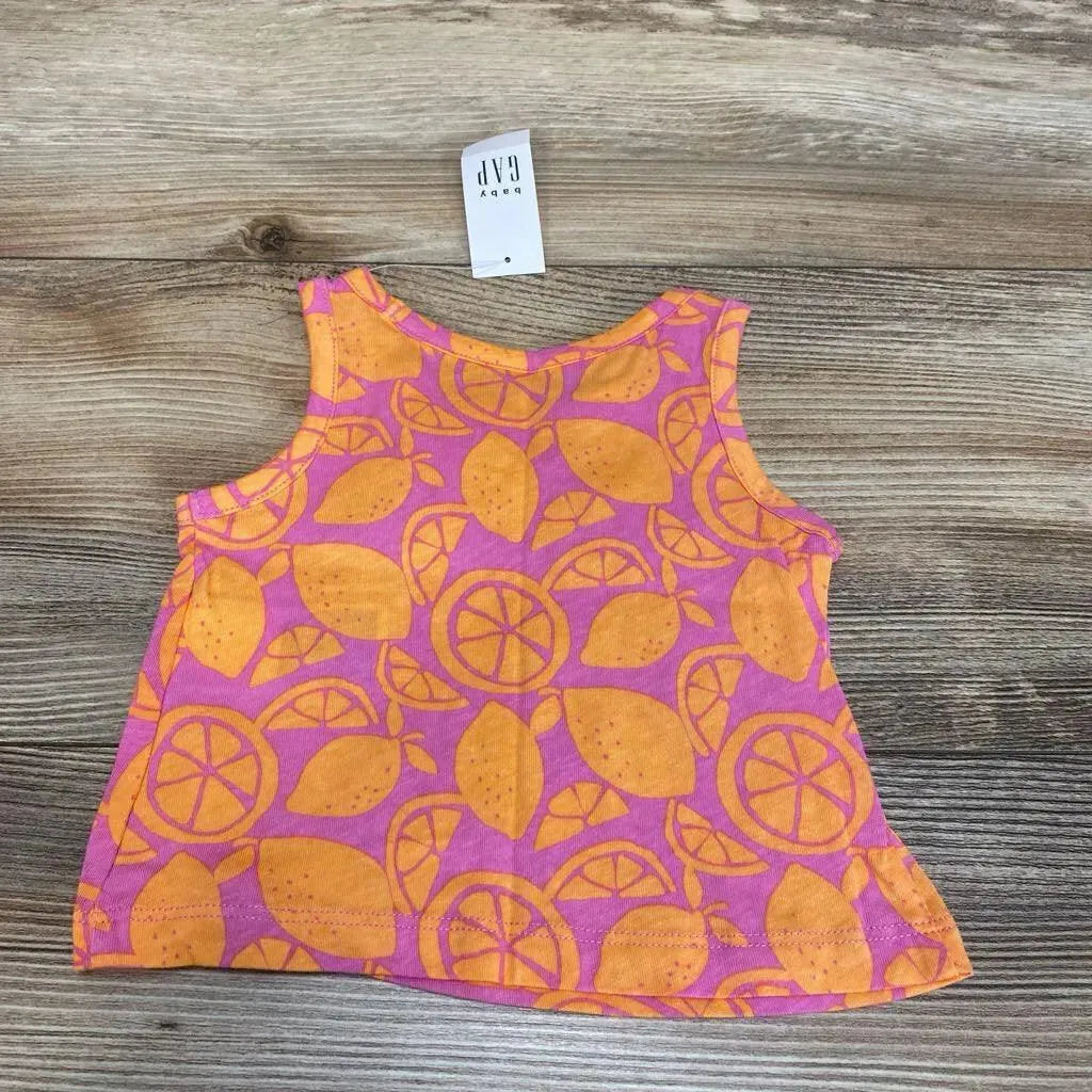 NEW Baby Gap Lemon Print Front-Tie Tank Top sz 3-6m - Me 'n Mommy To Be