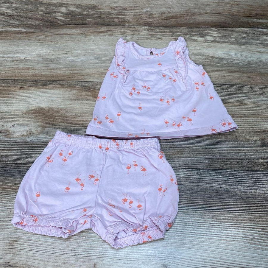 Child Of Mine 2pc Flamingo Top & Shorts sz 0-3m - Me 'n Mommy To Be