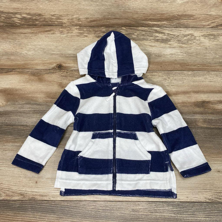 NEW Cat & Jack Striped Terry Cloth Hoodie sz 18m - Me 'n Mommy To Be