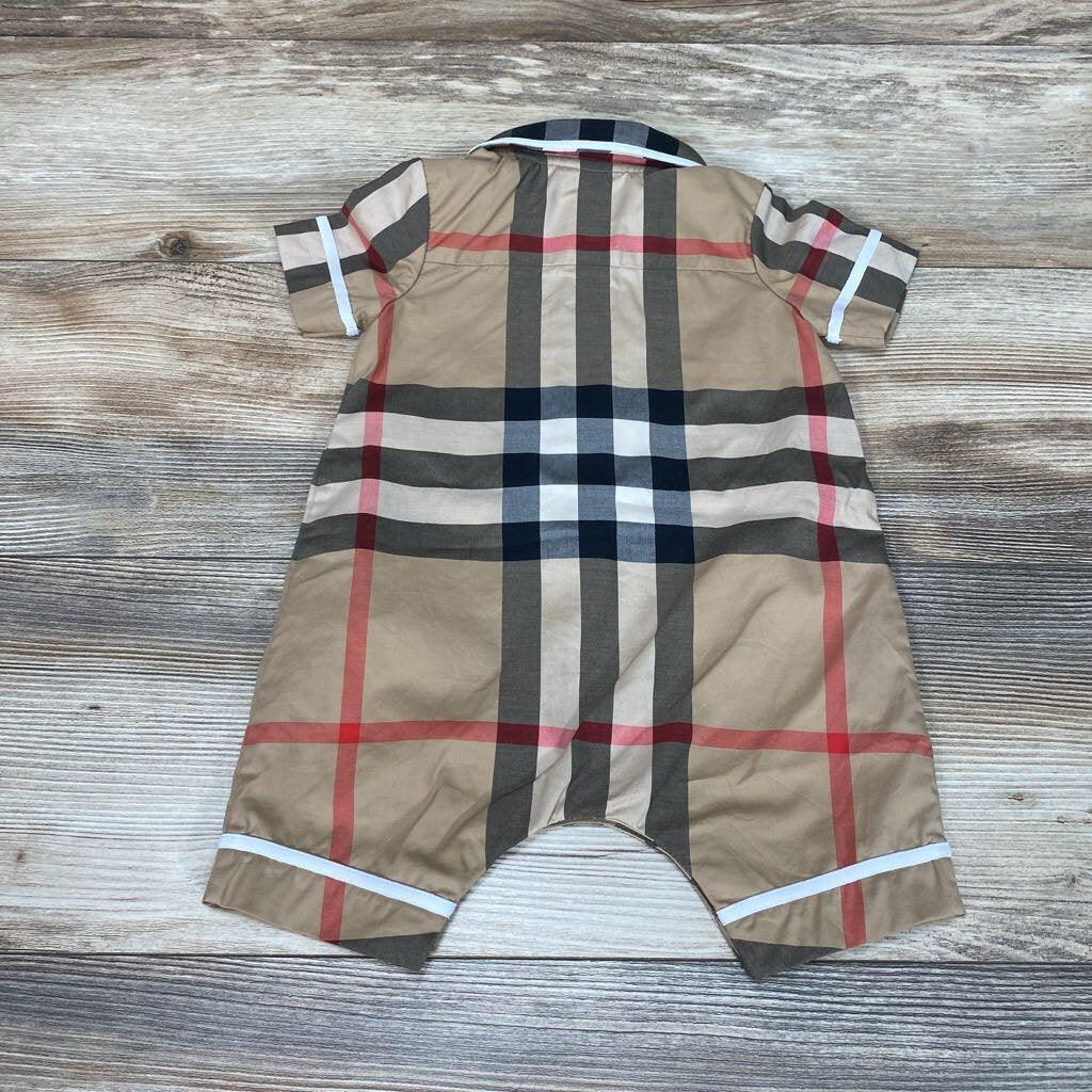 Burberry Unisex Archive Beige Gus Checked Romper sz 6m - Me 'n Mommy To Be