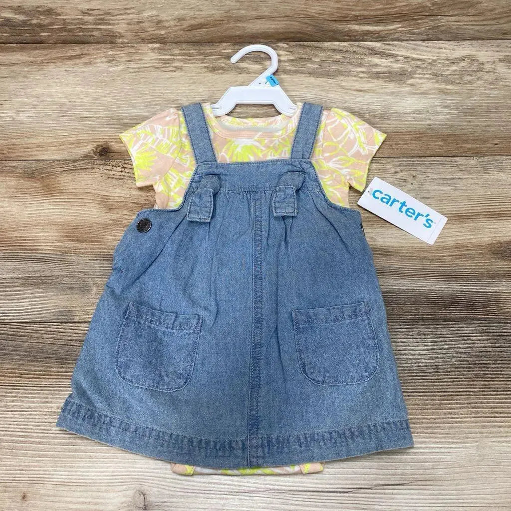 NEW Carter's 2pc Bodysuit & Jumper Dress sz 6m - Me 'n Mommy To Be