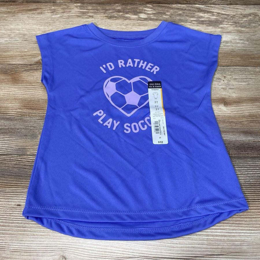 NEW Okie Dokie I'd Rather Play Soccer Shirt sz 3T - Me 'n Mommy To Be