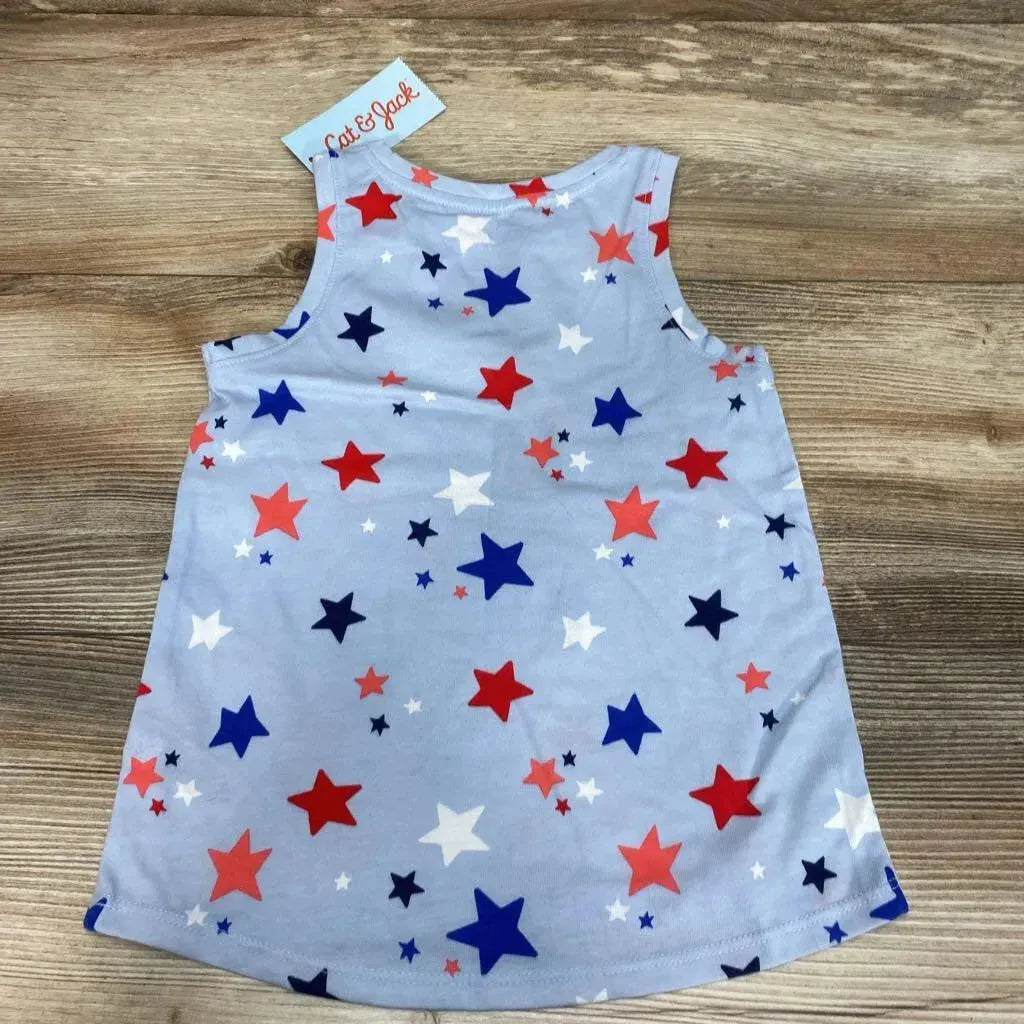 NEW Cat & Jack Sleeveless Stars Shirt sz 3T - Me 'n Mommy To Be