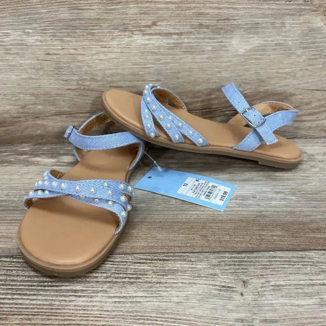 NEW Cat & Jack Cassie Ankle Strap Pearl Sandals sz 13c - Me 'n Mommy To Be