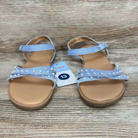 NEW Cat & Jack Cassie Ankle Strap Pearl Sandals sz 13c - Me 'n Mommy To Be