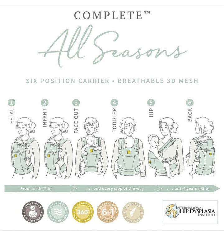 LILLEbaby 6-Position Complete All Seasons in Grey - Me 'n Mommy To Be