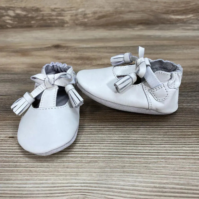 Robeez Meghan White Soft Sole Shoes sz 0-6m - Me 'n Mommy To Be