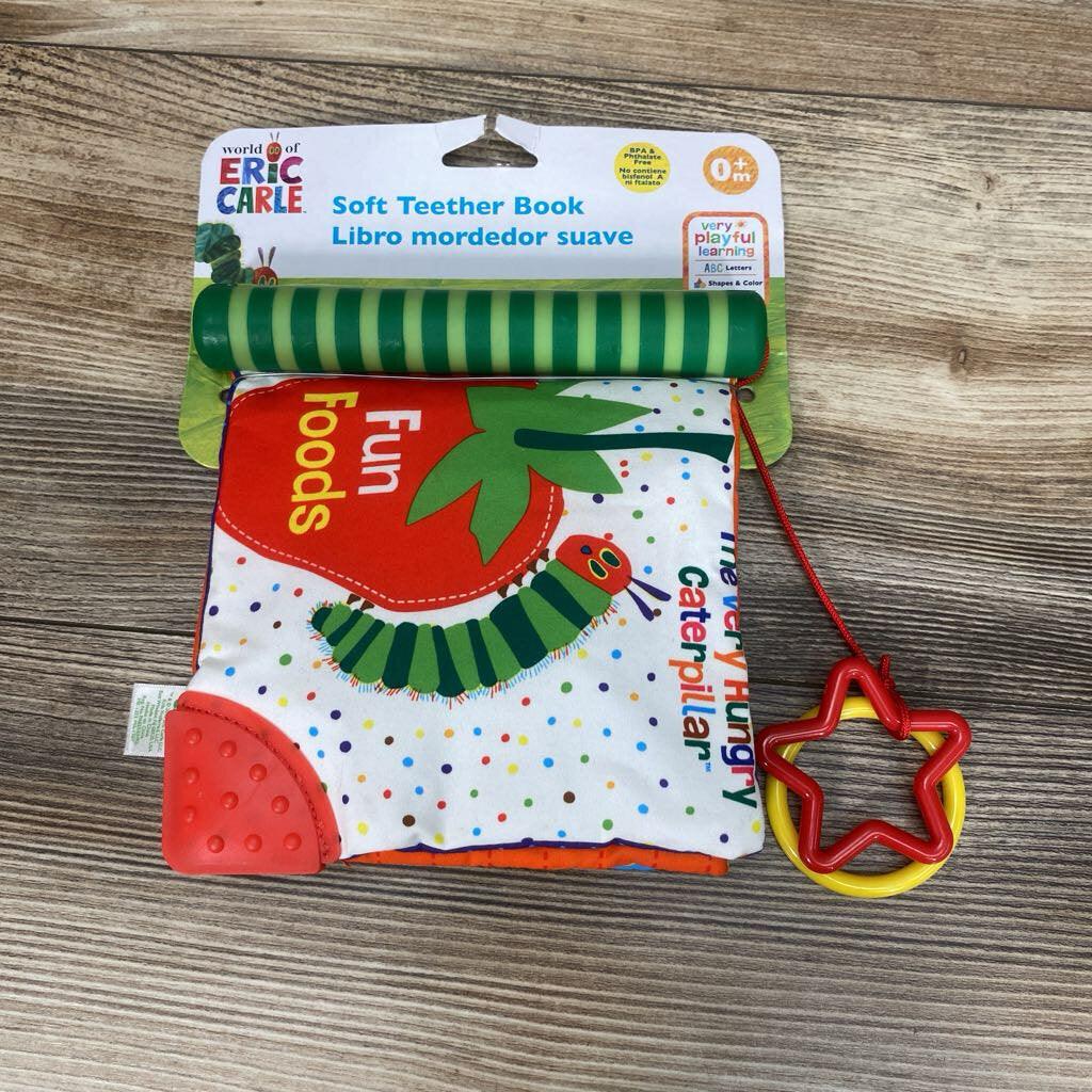 NEW The Very Hungry Caterpillar Fun Foods Soft Teether Book - Me 'n Mommy To Be