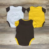 Genuine Merchandise 3Pk Padres Baseball Bodysuits sz 3-6m - Me 'n Mommy To Be